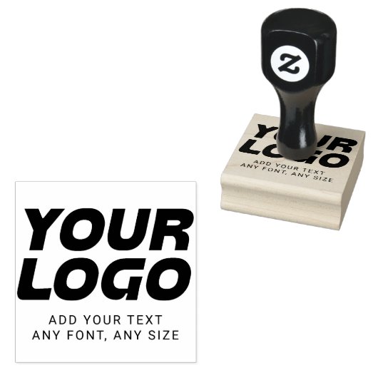 Aangepaste Logo en tekst Rubberstempel (Gestempeld)