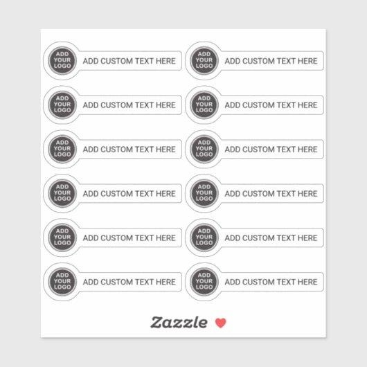 Aangepaste logo en tekst sticker (Vel)