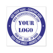 Aangepaste Logo en tekst Uw adres Ronde stempel (Design)