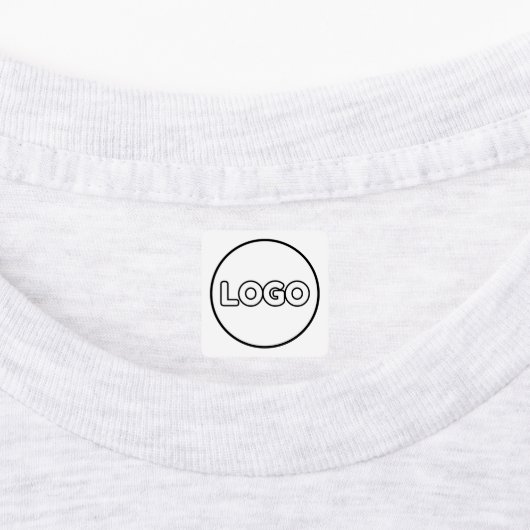 Aangepaste Logo en tekst vierkante stof kleding Labels (Aangebracht)