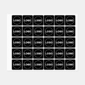 Aangepaste Logo en tekst vierkante stof kleding Labels (Vel)