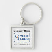 Aangepaste Logo en tekst Waterdicht vierkant Sleutelhanger (Voorkant)