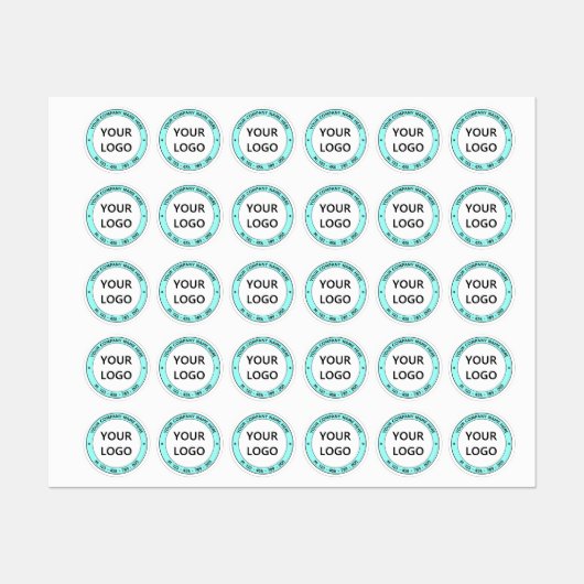 Aangepaste Logo en tekst Zakelijke Stickers Sjablo (Vel)