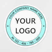 Aangepaste Logo en tekst Zakelijke Stickers Sjablo (Design 1)