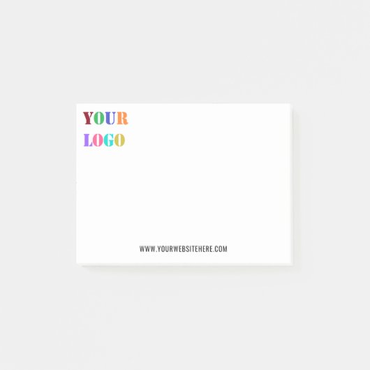 Aangepaste Logo en tekst Zakelijke Sticky Notes Vo (Voorkant)