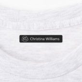 Aangepaste logo en tekst zwarte stof kleding labels (Aangebracht)