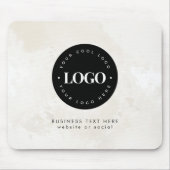 Aangepaste Logo en tekstlogo voor bedrijven Muismat (Voorkant)