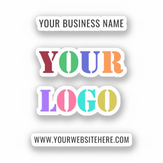 Aangepaste Logo- en tekstpromotiemethode voor zake Sticker (Voorkant)