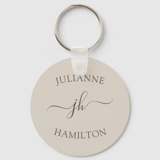 Aangepaste Logo- en tekstpromotietan Sleutelhanger (Voorkant)