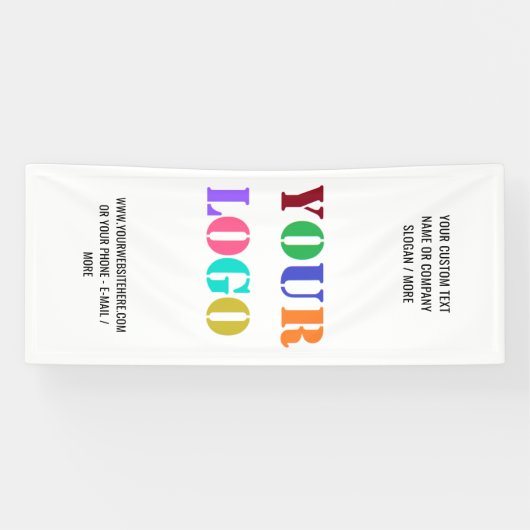 Aangepaste Logo- en tekstreclamebanners Spandoek (Horizontaal)