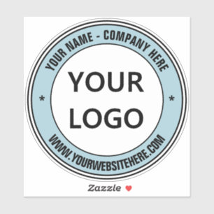 Aangepaste Logo- en tekststempel Sticker - Uw kleu