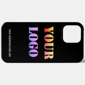 Aangepaste Logo en website Zakelijke iPhone Case (Achterkant (horizontaal))