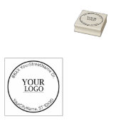 Aangepaste Logo en zakelijke adres circulaire Rubberstempel (Gestempeld)