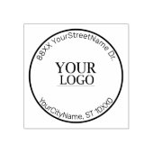 Aangepaste Logo en zakelijke adres circulaire Rubberstempel (Afrduk)