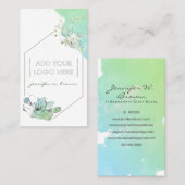 Aangepaste logo Essential Oils toevoegen Visitekaartje (Voorkant / Achterkant)