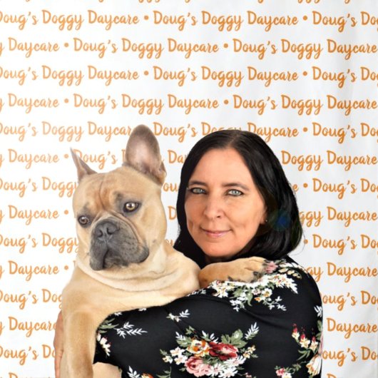 Aangepaste logo evenement achtergrond Step and Rep Wandkleed