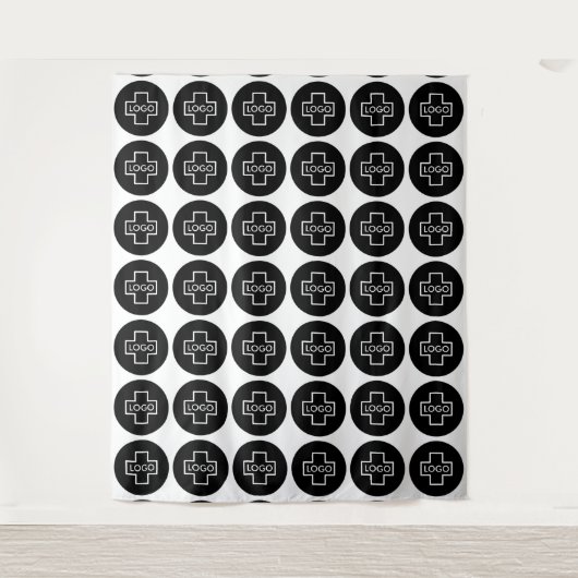 Aangepaste Logo Event Backdrop Step en Herhalen Wandkleed (Voorkant)