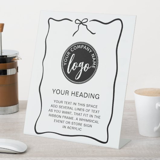Aangepaste Logo Event Ribbon Lijst Sign Reclamebord Met Voetstuk (Insitu)