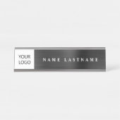Aangepaste Logo Executive Black Professional Bureau Naambordje (Voorkant)