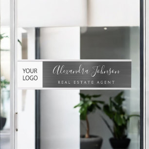 Aangepaste Logo Executive Black Professional Deurbordje