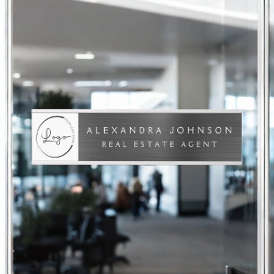 Aangepaste Logo Executive Black Professional Deurbordje