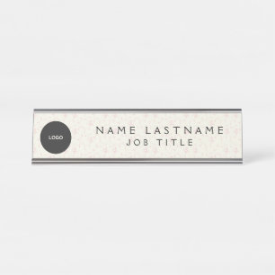 Aangepaste Logo Executive Navy Blue Professional Bureau Naambordje