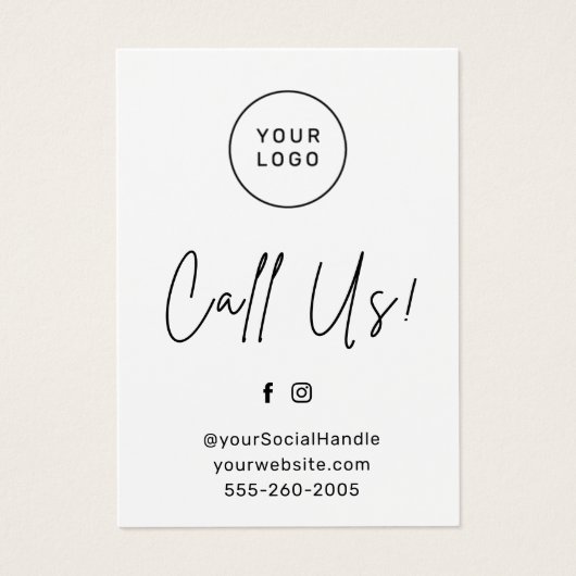 Aangepaste Logo Eyebrow Tint Aftercare Kaart (Voorkant)