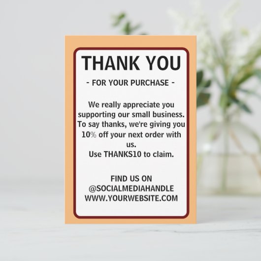 aangepaste logo - flatje - bedankt - kaart (Staand voorkant)