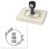 Aangepaste Logo Floral Minimalist Eenvoudig Rubberstempel (Gestempeld)