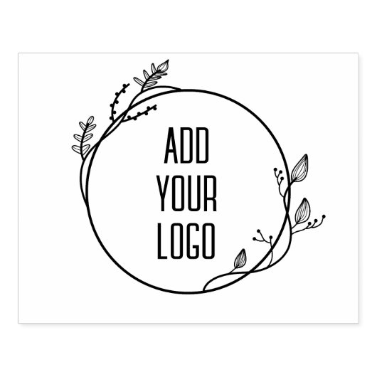 Aangepaste Logo Floral Minimalist Eenvoudig Rubberstempel (Afrduk)