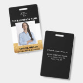 Aangepaste Logo foto-ID foto-ID werknemer Badge (Front & Back)