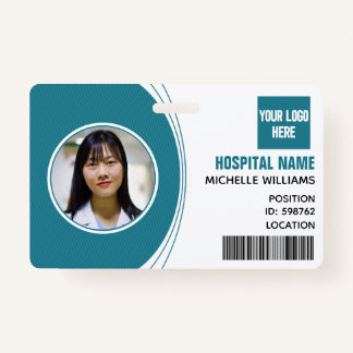 Aangepaste logo foto-ID streepjescode Badge