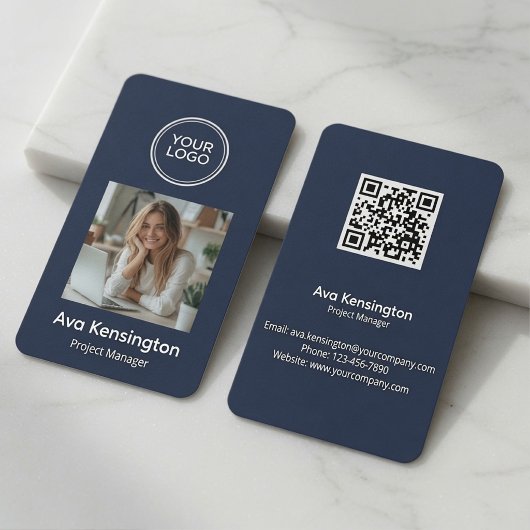 Aangepaste Logo Foto QR Code Visitekaartje
