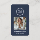 Aangepaste Logo Foto QR Code Visitekaartje (Voorkant)
