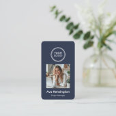 Aangepaste Logo Foto QR Code Visitekaartje (Staand voorkant)