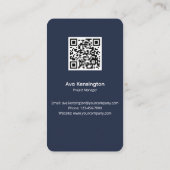 Aangepaste Logo Foto QR Code Visitekaartje (Achterkant)
