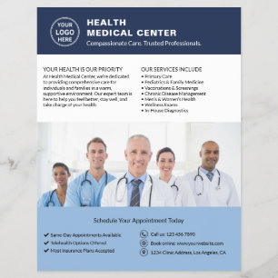Aangepaste Logo Foto QR Healthcare Clinic Doctor B Flyer
