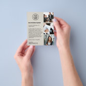 Aangepaste Logo Foto QR Modern Corporate Business Flyer (Hand)