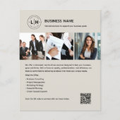 Aangepaste Logo Foto QR Professioneel Bedrijf Flyer (Voorkant)