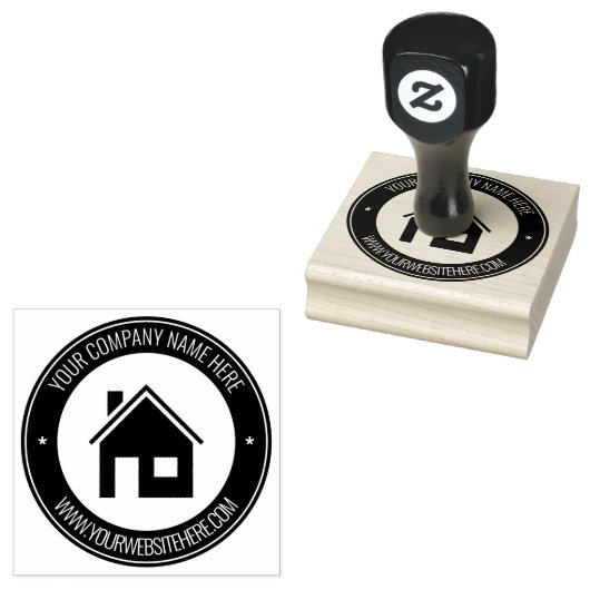 Aangepaste Logo Foto Tekst Ronde Rubber Stamp Sjab Rubberstempel (Gestempeld)