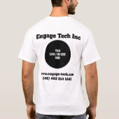 Aangepaste Logo (front- en backdesign) T T-shirt (Achterkant)