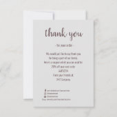 Aangepaste Logo-garantiecode voor bedrijven Bedankkaart (Achterkant)