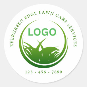 Aangepaste Logo gazon zorg Ronde Sticker