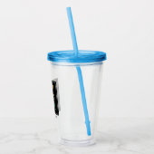 Aangepaste Logo Geen minimum met stro Acryl Tumble Acryl Drinkbeker (Links)