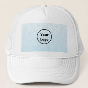 Aangepaste logo gegraveerde blauwe florale bloem trucker pet