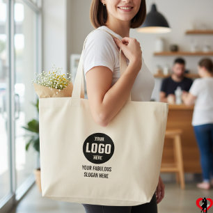 Aangepaste Logo, gepersonaliseerd voor uw bedrijf Grote Tote Bag