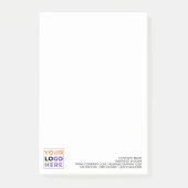 (Aangepaste Logo) Gepersonaliseerde Promotionele B Post-it® Notes (Voorkant)