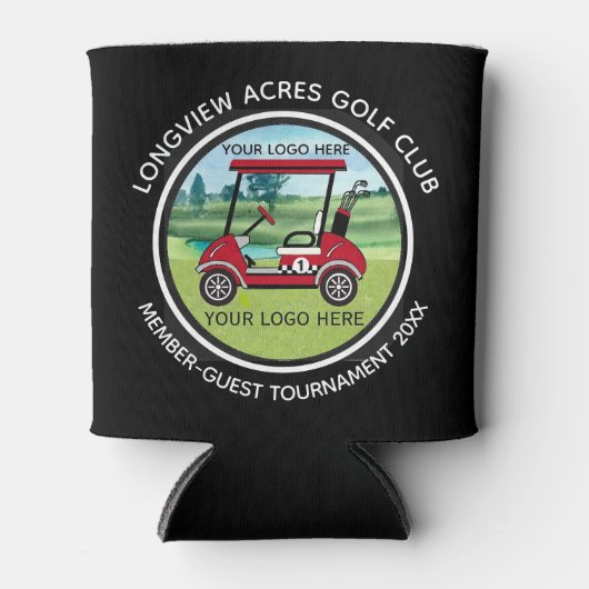 Aangepaste Logo Golf Club Swag League Toernooi Blikjeskoeler (Voorkant)