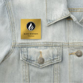 Aangepaste logo gradient gold minimalist naamplaatje (In situ)