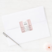 Aangepaste Logo Hartelijk dank voor het Roos Code  Vierkante Sticker (Envelop)